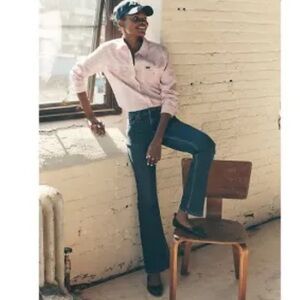 Amazing vintage made in USA Lee dark only denim bootcut jeans sz 31 /28